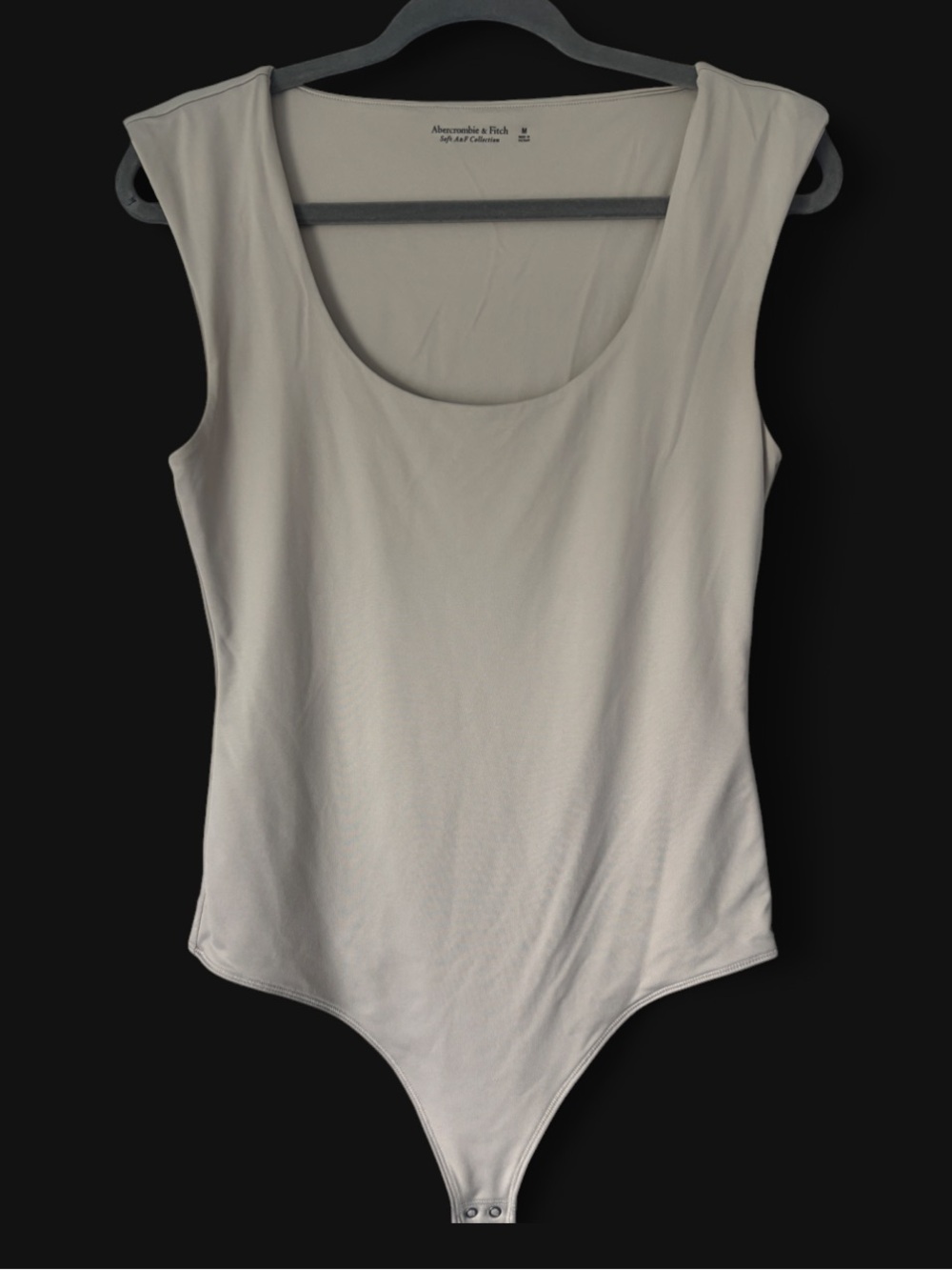 Abercrombie & Fitch Ivory Scoop Neck Sleeveless Bodysuit